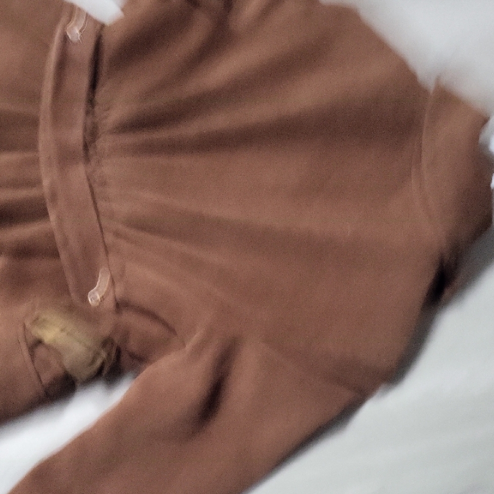 Elegant Brown Women's Coat - Picture 5 of 11